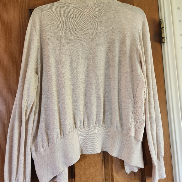 Cream/light tan Sweater with Lace details - Picture 3 of 6